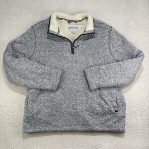 Orvis Classic Collection Sherpa Lined 1/4 Zip Pullover Mens Size 2XL XXL Grey